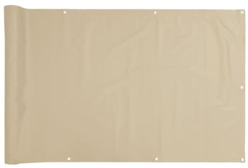 vidaXL Balkonbespannung 75x400cm Beige Balkonverkleidung Balkon Sichtschutz