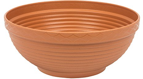 Pot de fleur en plastique en forme bol, terre cuite, diametre: 53 cm