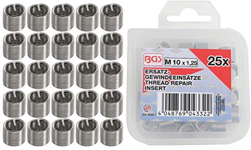 BGS 9428-1 | Ersatz-Gewindeeinsätze | M10 x 1,25 mm | 25-tlg.