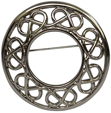 Art Zinn Isle of Stroma Celtic Twist Plaid Band Schal Brosche