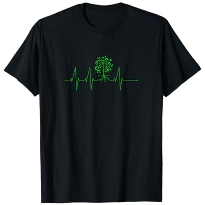 Herzschlag Pflanzen EKG Shirt | Garten Blumen Gärtner Bäume T-Shirt