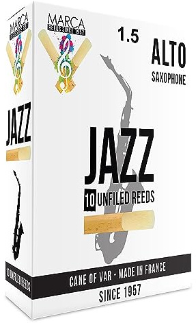 MARCA JAZZ UNFILED REEDS - 10 PACK - ALTO SAX - 1.5 MJZU415