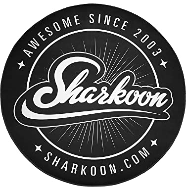 Sharkoon Floor Mat, Bodenschutzmatte für Gaming Stühle, Rund, 4044951027606, Schwarz/Weiß