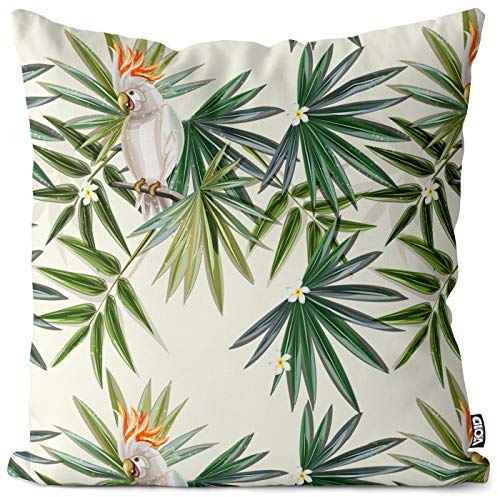 VOID Kakadu Palmen Kissenbezug Kissenhülle Sofakissen Kissen Deko Outdoor-Kissen Dekokissen, Kissen Größe:40 x 40 cm