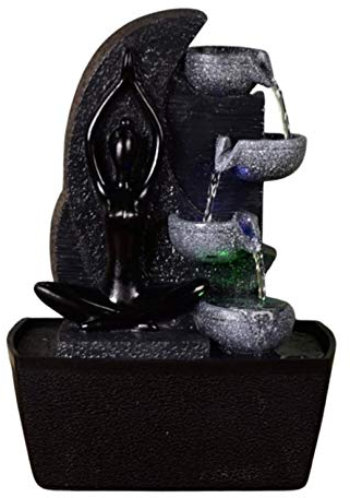Zen Light SCFR2008 Kaskade 4 Level Innenbrunnen, 25cm Höhe, Grau