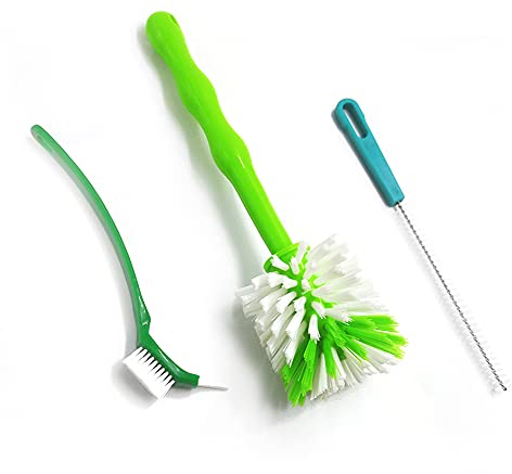 3er-Set Reinigungsbürste für Thermomix TM31 TM5 TM6 TM21 / Monsieur Cuisine Connect, Mixtopfbürste Messerbürste mit Nylonborsten, Reiniger Spülbürste Set Zubehör Werkzeug für Mixtopfmesser/Mixtopf