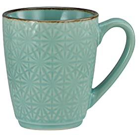 CreaTable Retro Kaffeebecher, Steinzeug, 300 ml, mint