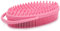 FREATECH Silicone Body Scrubber with Loop Handle, Gentle Exfoliating Bath Shower Scrubber Body Scrub Brush for Men Women Kids, Sensitive Skin, More Hygienic Than Loofah, Easy to Clean, Pink