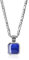 COAI Herren Surferkette Figarokette mit Quadrat Edelsteinanhänger aus Lapislazuli 60cm