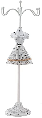 Jenngaoo Kleid Puppe Schmuckständer, Desktop Halskette Ohrringe Ringe Armband Aufbewahrungshalter mit abnehmbarer Halterung Mode Dekoration(#1)