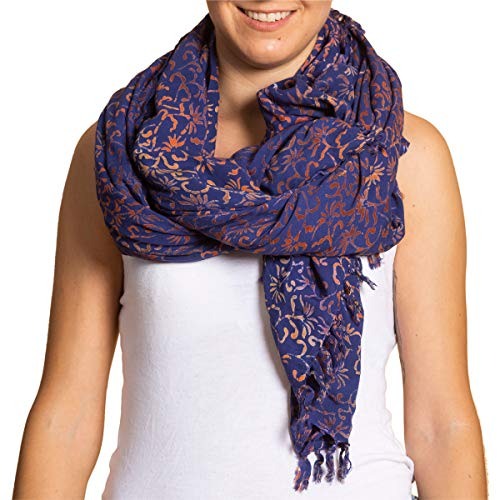PANASIAM Scarf Batik 190X116cm, B027 Golden flower, L
