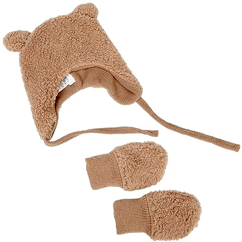NAME IT Unisex NBNMATUTA Teddy SET2 Handschuh-Set, Chipmunk, 34/39