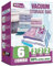 HIBAG Vacuum Storage Bags, Space Saver Vacuum Seal Storage Bags 6-Pack Sealer Bags for Clothes, Clothing, Bedding, Comforter, Blanket (6C), Clear, 6-COMBO (HB-6C-N)