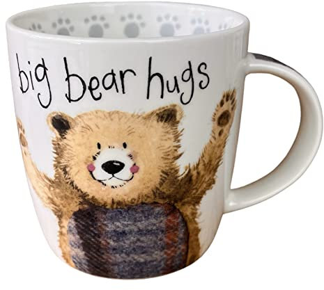 Alex Clark Big Bear Hug Mug- Wildlife - Thoughtful Gift Idea - Original Artwork - Cup for Animal Lovers - Perfect for Coffee & Tea - Vegan Friendly - Designed in The UK...