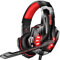 Ozeino Gaming Headset für PC Ps4 Switch Xbox one, 3D Surround Sound Headset Gaming, Noise Cancelling Kopfhörer Mit Mikrofon, Rosa