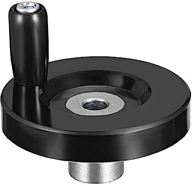 TA-VIGOR 63mm Revolving Handle Hand Wheel, 8mm Hole Diameter Back Corrugated Handwheel for Milling Machine Lathe Lead Screw with Plastic Handle