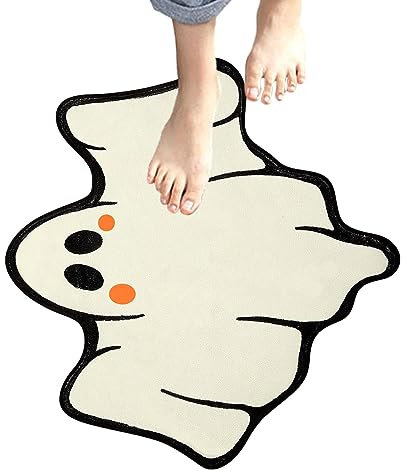 PUCHEN Geister-Fußmatte | Halloween-Teppiche für die Haustür,Ghost Welcome dekorativer Bodenteppich, rutschfeste Halloween- -Eingangsmatten für den Innen- und Außenbereich