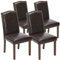 DUMOS Esszimmerstühle 4er Set, Elegant und Schön Modern Stühle Esszimmer, Pu-Leder Gepolstert küchenstühle, Esszimmerstuhl Geeignet für Küche, Wohnzimmer, Schlafzimmer (Dunkelbraun)