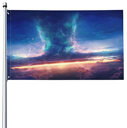 Garten Flaggen Epischer Sturm Garten Fahnen Durable Dekorative Fahnen Lichtbeständige Balkonflagge Für Rasen Hof Home 90x150 cm
