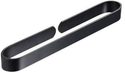 FSSTUD Toallero de mano de metal de 12 pulgadas, autoadhesivo, tornillo, montado en la pared, toallero para colgar toallas para baño, cocina, color negro