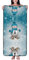 Badetuch mit Weihnachtsmotiv, Motiv: Schneemann, Schneeflocke, schnell trocknend, 140 x 69 cm, Mikrofaser, Badetuch, Strandbadetuch, Komfort und Eleganz, für Badezimmer/Fitnessstudio/Strand/Pool