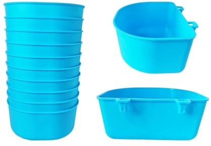 ORIBUKI 10 Pcs 25 fl.oz Pet Feeder Bowls Water Cups Hanging Feeders Waterers Food Dish Treats Container pellets grit Dispenser for Chicken Bird Rabbit Parakeet Cat Puppy Guinea Pig Small Animal