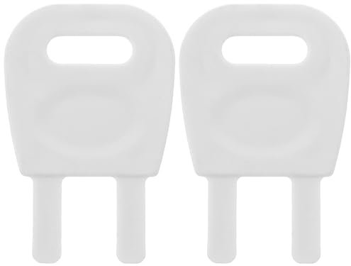 2pcs Plastic Toilet Paper Dispenser Replacement Keys, Universal Roll Paper Dispenser Key for Home and Office, White