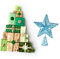 OFFSCH 1stk Weihnachtsbaum-Pentagramm Stern-baumspitze Aus Draht Outdoor-dekor Glitzernde Baumdekoration Bogen Glitzernde Sterne Baumkrone Weihnachtsdekorationen Im Freien Himmel Türkis