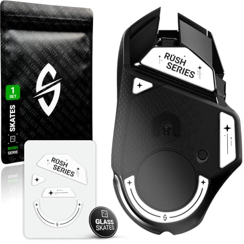 SensoryBoost Rush Glass Glides Set for Logitech G502 Lightspeed - Ultra Fast & Gentle, Polished, Rounded Edges, Enormous Durability - Replacement Mouse Feet, Skates - Gaming Mouse Accessories