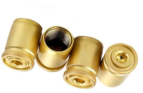 BWANGIAO Diebstahlsichere Ventilkappen für Reifen, 4-teilige Radkappen mit Gummidichtung für sicheres Parken von Autos, LKWs und Motorrädern