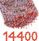 Hotfix Strasssteine, Großpackung, orangefarbene Hotfix-Strasssteine für Handwerk, Kleidung, DIY-Dekoration, Hyazinthe/Orange, SS10, 2,7–2,9 mm, 14400 Stück