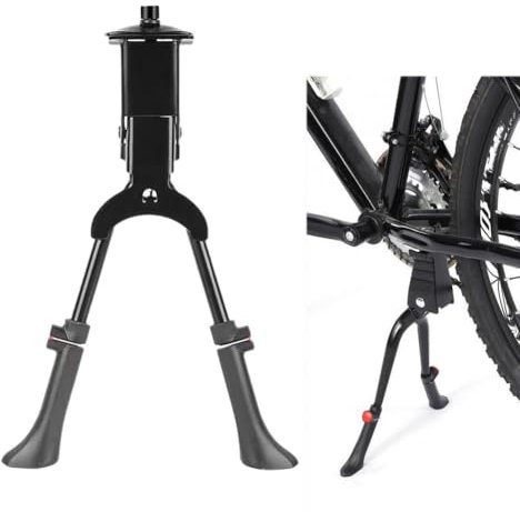 Soporte para bicicleta, 24-29 pulgadas, altura ajustable, aleación de aluminio, hasta 30 kg, soporte doble de altura ajustable con llave, soporte para bicicleta de ciudad, MTB, bicicletas de trekking