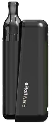 JOYETECH eRoll Nano Vape Kit Cigarette Électronique 800 mAh Powerbank Chargement magnétique sans fil,310 mAh Vape Rechargeable Starter Kit sans Nicotine sans Tobac Metallo da fuoco (Black)