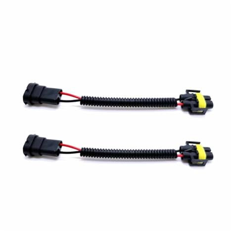 PQMIERA 2x H4 H7 H11 9005/9006 Kabelbaum-Stecker-Adapter, männlich, weiblich, Lampenfassung, Verlängerungskabel, Auto-Scheinwerfer, Nebelscheinwerfer, Kabelsatz(H8 H9 H11)