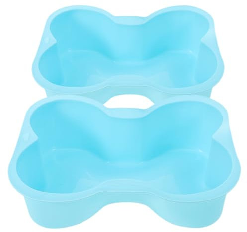 ABOOFAN 2pcs Bone Shaped Silicone Mold Cake Pan for Baking Puppy Birthday Cake/Chocolate/Candy/Jelly/Ice Cube/Treats