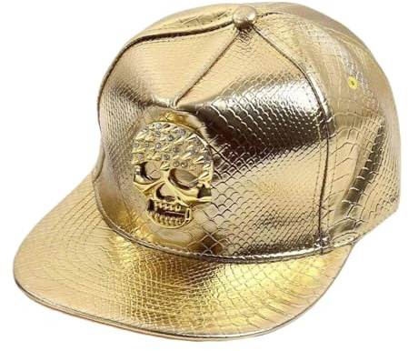 Hip Hop Mütze Gold Rapper Snapback Cap Totenkopf Kreuz Kappen 80er 90er Jahre Baseball Cap Streetwear Zubehör Für Herren Damen