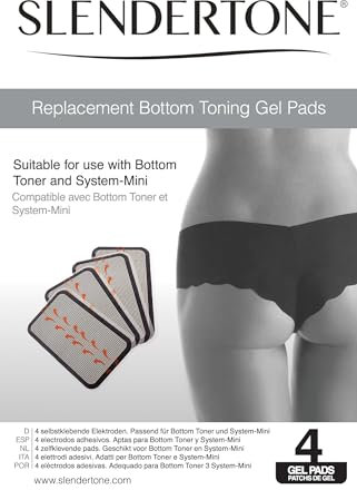 Slendertone Ersatzelektroden Gel-Pads Bottom Po-Trainer 4er Set