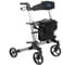 Days Deluxe Lightweight Folding Four Wheel Rollator, Rollator, Easy Storage and Travel, Carry Bag, Mobility Aids, Adjustable Seat Height 55 cm