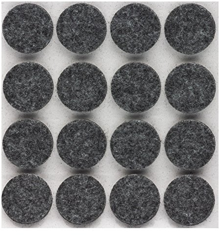peha Filzgleiter - Filzunterleger selbstklebend - 5 mm dick, rund 22 mm, grau (160 Stück)