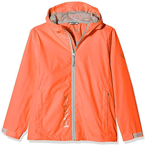 PRO-X elements Kinder Regenjacke FLASHY I Atmungsaktive Windbreaker mit Handytasche, Packsack & Kapuze I Wasserdichte Kinderjacke für Jungen & Mädchen