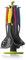 Ibili Colorful Set de 6 Utensilios más Soporte, Nylon, ergonómico y Evita Contacto Superficie, Stainless Steel, Multicolor, 14x14x34, 6
