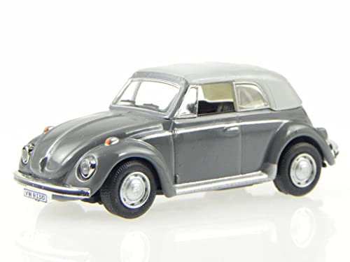 Cararama VW Käfer Beetle Cabrio Softtop graugrün Modellauto 021 1:72