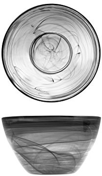 H&H Alabastro Insalatiera Alta, Nero