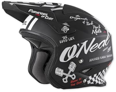 O'NEAL | Casco de Motocicleta | Enduro Street Adventure | Cubierta Exterior de Fibra de Vidrio Ligera, Forro extraíble y Lavable, Cierre magnético | Casco Slat Torment | Adultos | Negro | Talla S