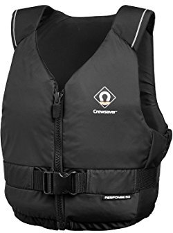 Crewsaver Bootfahren und Segeln - Response 50N Kajak-Jolle PFD-Schwimmhilfe für Wassersportler Schwarz - Unisex - Leichtgewicht