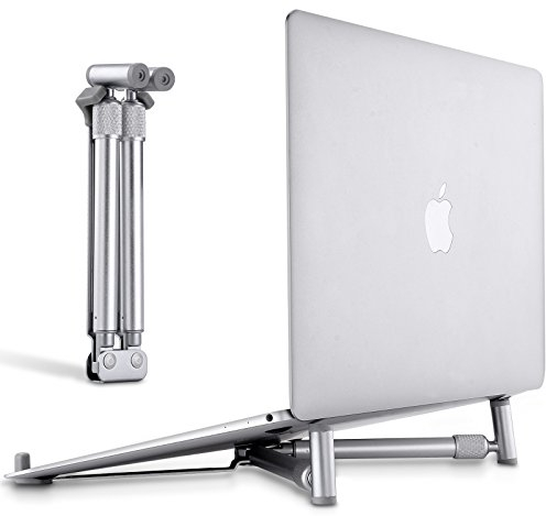 JUBOR Adjustable Laptop Stand - Aluminum Desk Foldable Compact Universal Computer Cooling Stand for 12-17 inch