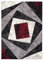 Carpeto Modern Teppich Schwarz 250 x 300 cm Geometrische Muster Kurzflor Monaco Kollektion