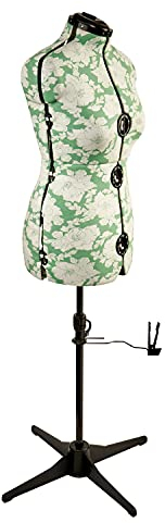 Sewing Online Verstellbare Schneiderpuppe Hollyhock Grün 8-Teilige | Mittel (M) [Größe EUR 44 bis 48]