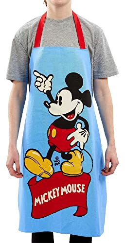 Funko UT-DI05741 Disney Classic Blue Mickey Mouse Apron, Cotton, Multi-Colour, One Size
