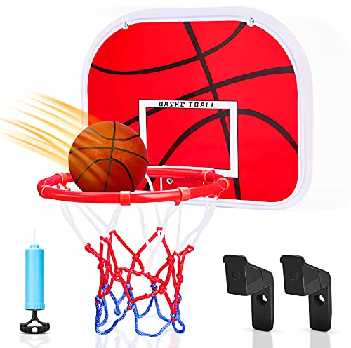 Basketballkorb fürs Zimmer, Mini Basketballkorb fürs Zimmer Mit Ball, Kinder Mini Basketball Korb Set mit Ball Netz und Luftpumpe Indoor-Sportspielzeug